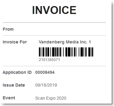invoice barcode