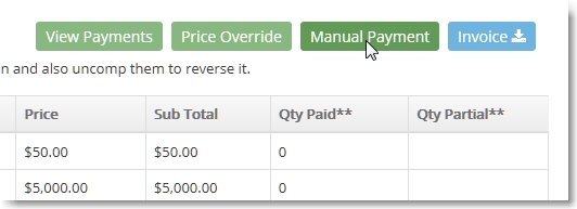 Setup a manual deposit