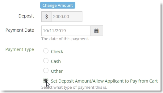 select the new option