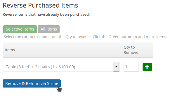 Issue a selective refund