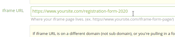add iframe url