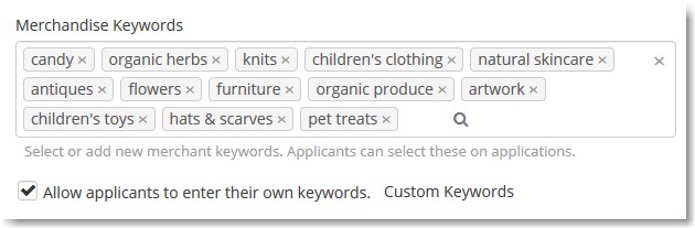 vendor keywords