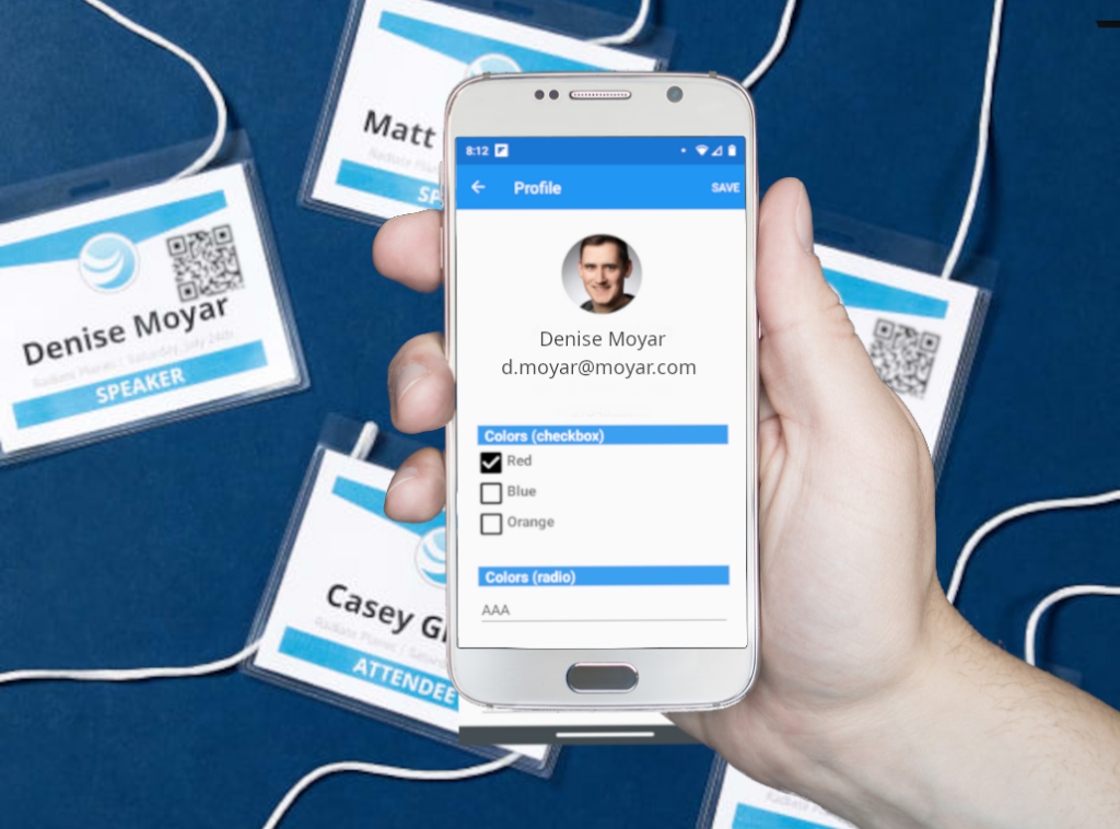 Just scan a badge QR code to add contact information and notes for follow-up or to upload to a CRM.